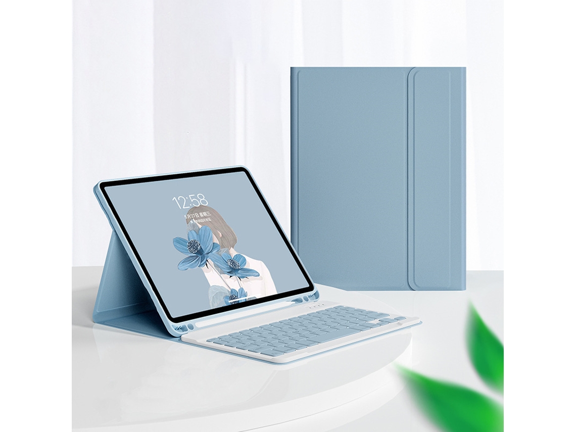 Capa de teclado Bluetooth para iPad Mini 5, 7.9, cinza azulado