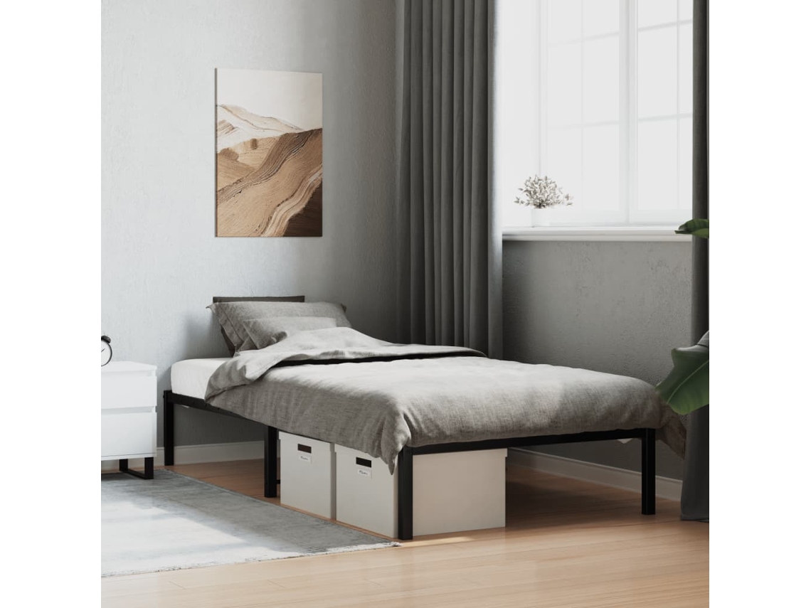 Estrutura De Cama Metal 107x203 Cm Preto