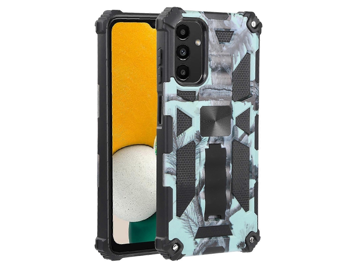 Capa Magnética De Tpu Pc Com Suporte Para Samsung Galaxy A13 5g Com Camuflagem E Armadura (verde Menta)