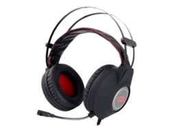 Fones de Ouvido ESPERANZA com microfone, vermelho e preto