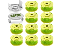 Pacote com 10 Carretéis de Fio com 2 Tampas Aparador de Grama para Ryobi Ac80rl3/ac14hca HENTEN HOME
