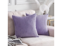 Capas de Almofada Nova LINE de veludo lavanda 2 peças 45x45cm para sofá e escritório