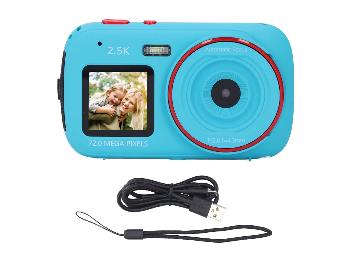2026 câmara Digital com 16x Zoom Digital, Autofoco, Antivibração e Tela Dupla para Selfies