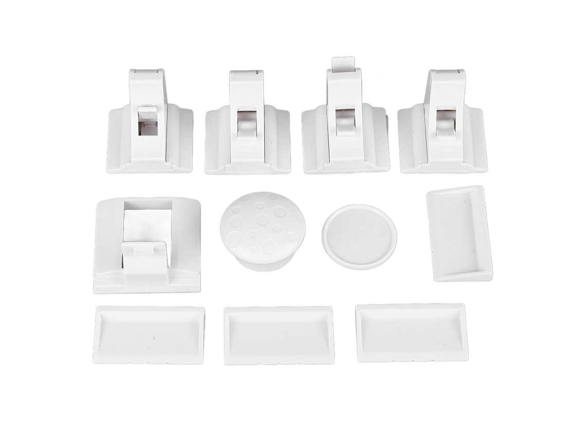 Primerox 4pcs Fechaduras Magnéticas de Segurança Infantil Ajustáveis para Gavetas e Armários com Chave