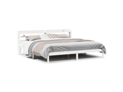 Bed Frame, Bed Frames Vidaxl Branco Madeira De Pinho (200 X 200 Cm)