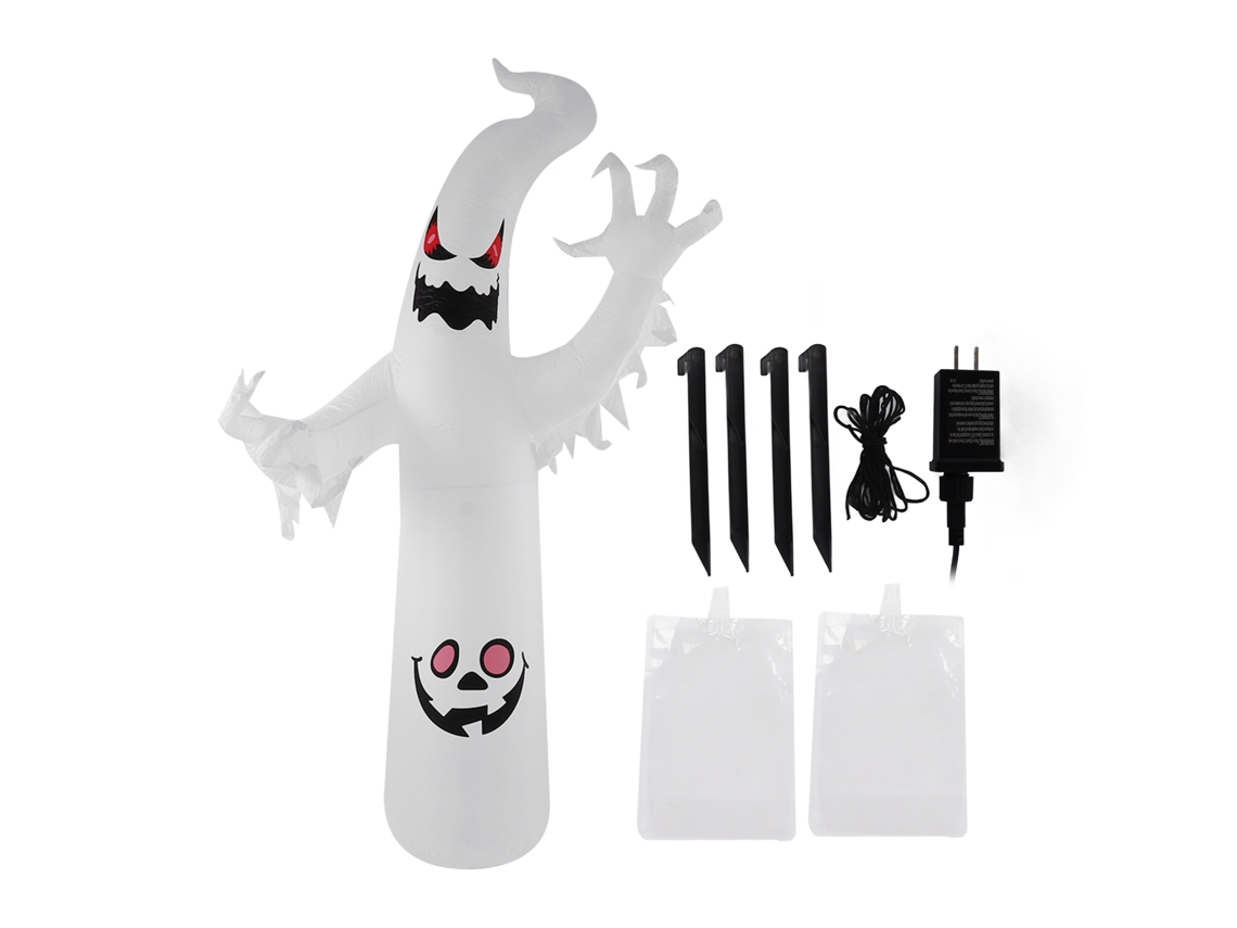 Laxiscreed Fantasma Inflável De Halloween De 2,4m Com Luzes Led E Proteção Ip44 Para Exterior