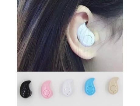 Fones De Ouvido In Ear Moonar Mini Sem Fio Bluetooth 4.0 Autonomia 4h Cor Branca