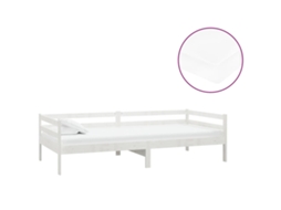 Sofá cama com Colchão 90x200 Cm Pinho Maciço Branco MAISON EXCLUSIVE