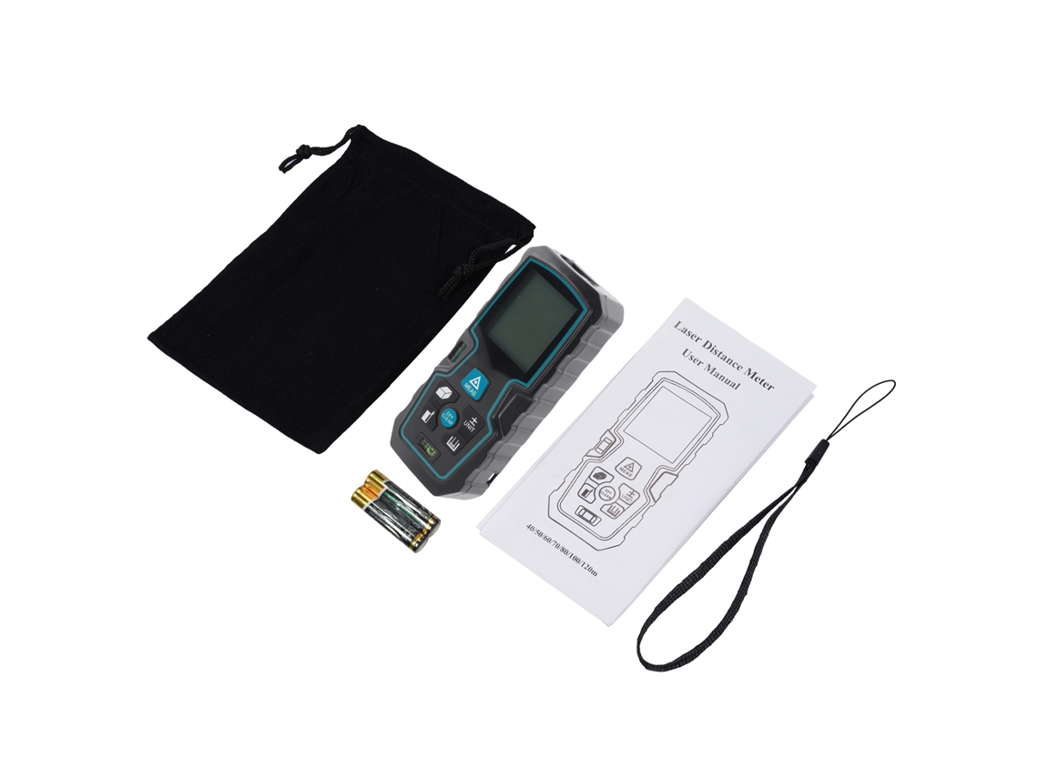 Medidor De Distancia Infrarrojo Manual Com Bolhas De Nível E Lcd Retroiluminado
