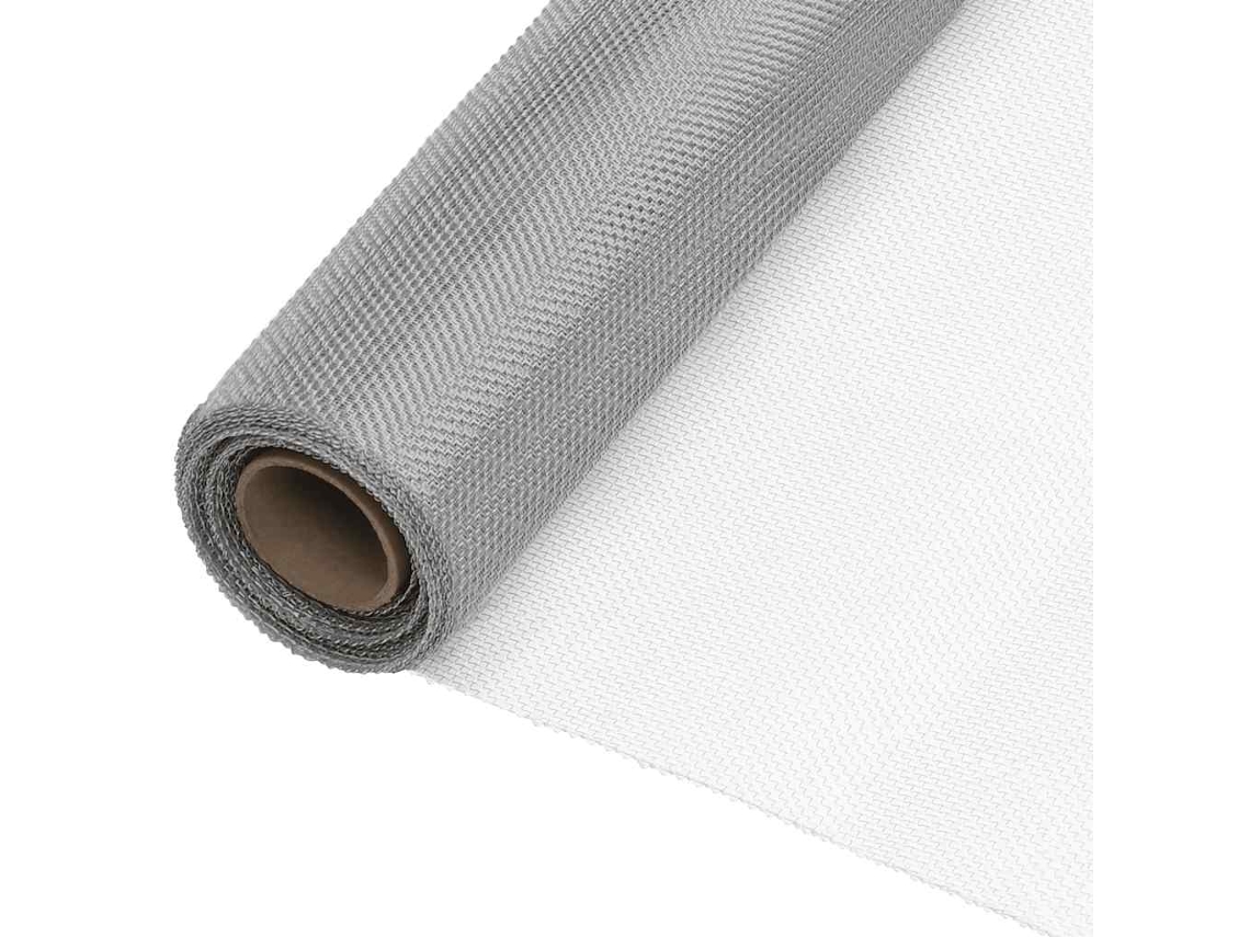 Vidaxl Rede De Malha 60x1000 Cm Aço Inoxidável Prateado
