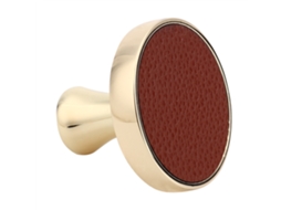 Puxador Porta Guarda Roupa (Estilo Minimalista Europeu, Banhado A Ouro Com Couro Legítimo)