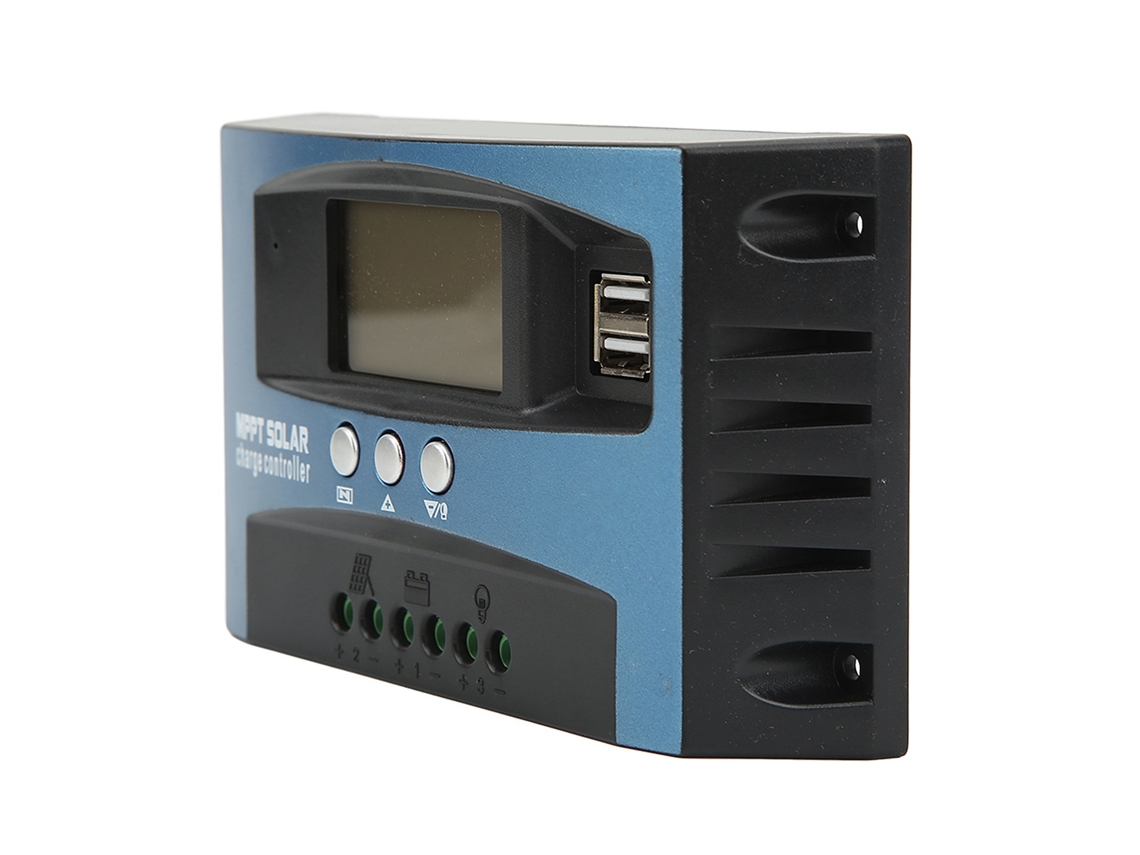 Controlador De Carga Solar Lcd 12/24v 40a Com Usb