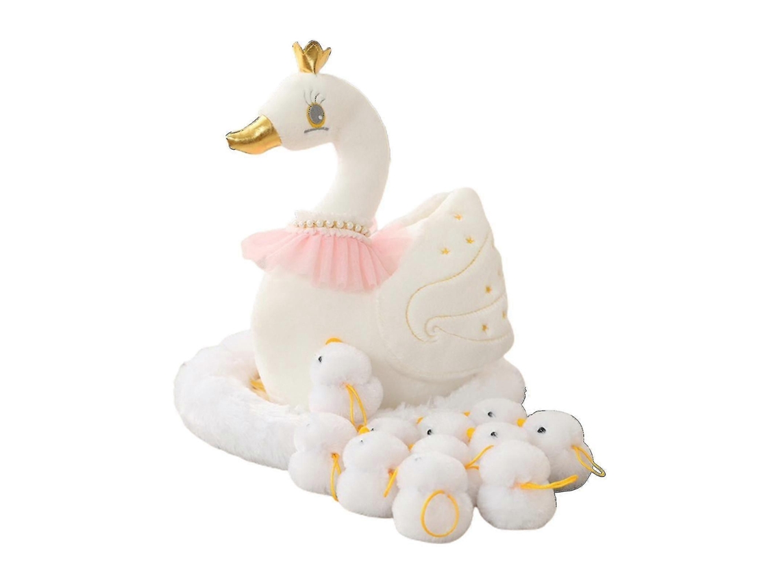 Pelúcia Galinha De 13,8 Polegadas, Mãe Galinha Com Galinheiro E 10 Filhotes, Som De Canto De Galinha