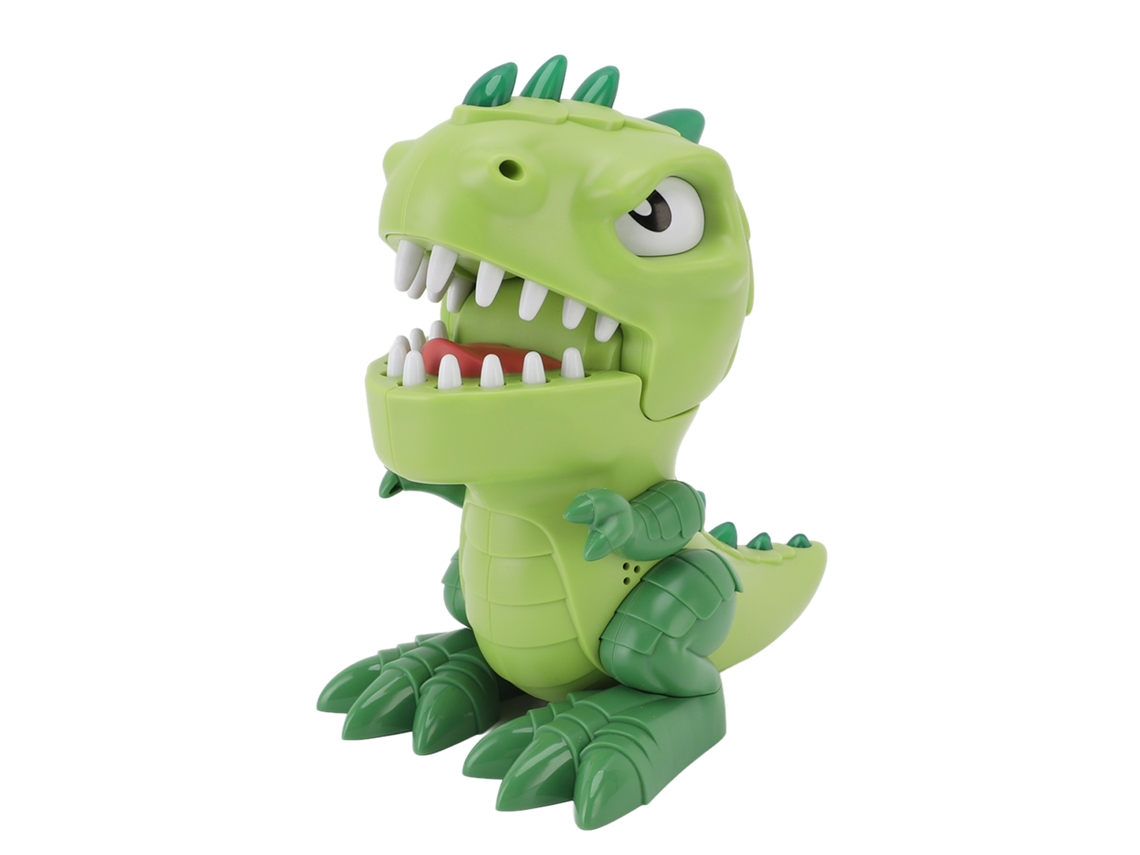 Mali jogo de Dentes de Dinossauro com Som Efeito Morder Dedo Brinquedo Interativo Infantil Verde