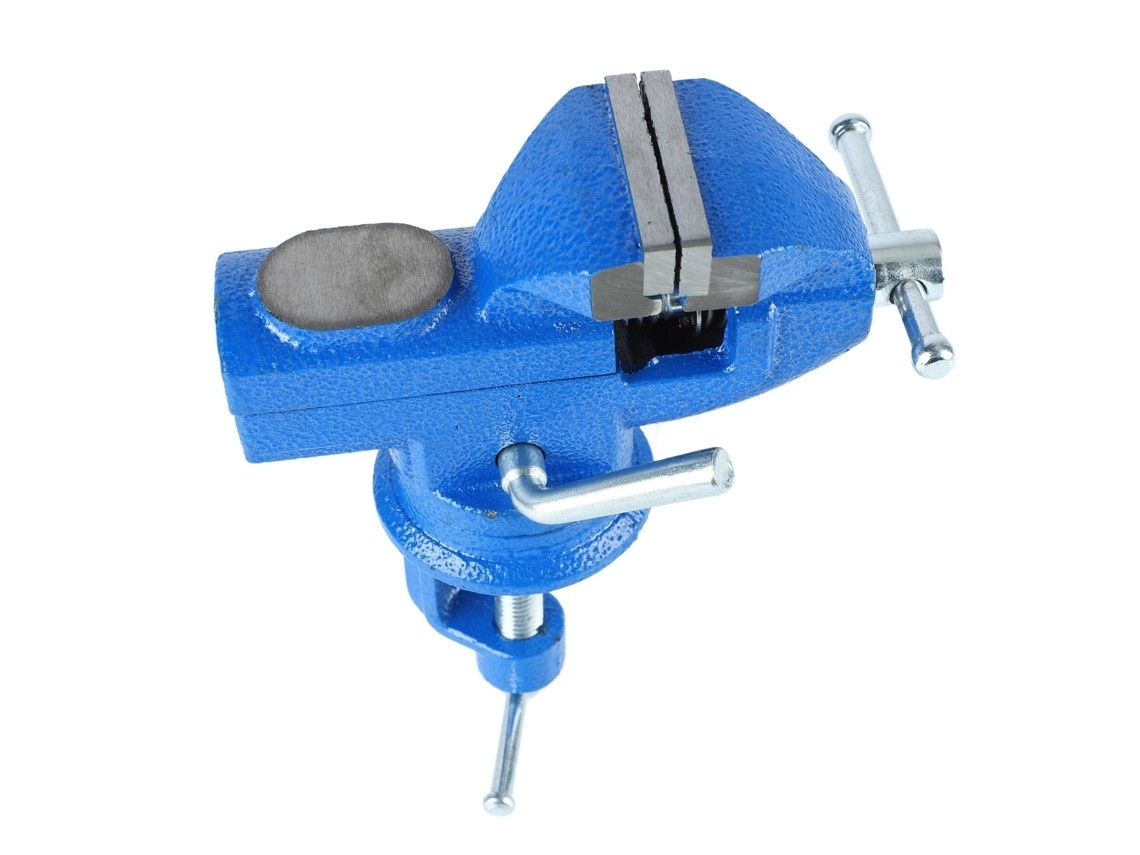 Torno Profissional De 50 Mm, Alta Dureza, Rotação De 360°, Grampo Universal De 2 Polegadas, Azul, 1,5 Kg