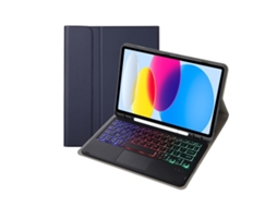 Capa Com Teclado Bluetooth Retroiluminado E Slot Para Caneta Para Ipad 2017 2018 9.7 Pol. Layout Pt