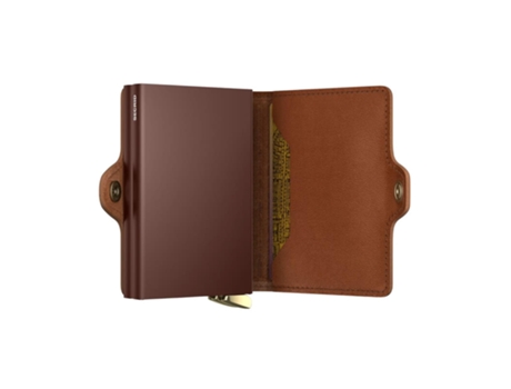 Carteira Carteira, Premium Unissexo Secrid Twinwallet Emboss Lines Castanho
