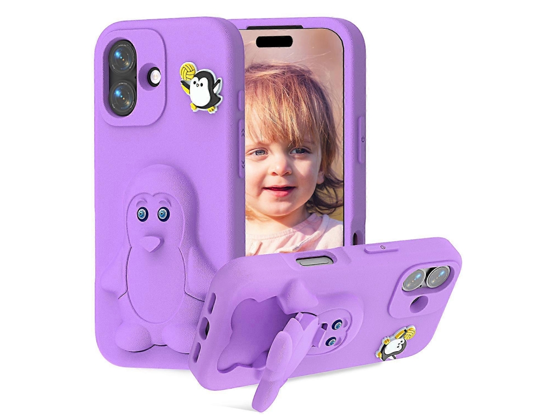 Capa Para Celular Penguin Baby Em Eva À Prova De Choque Com Suporte Para Iphone 17