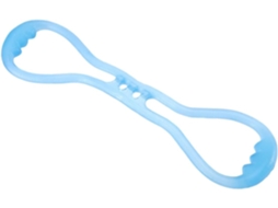 Faixa Elástica Multifuncional De Silicone Em Formato Figura Para Exercícios Físicos, Yoga E Alongamentos Azul