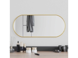 Vidaxl Espelho De Parede 70x30 Cm Oval Dourado