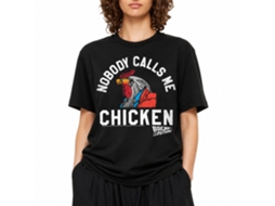 Rockinstone Back To The Future Movie Chicken Black Adult T-shirt Size:m