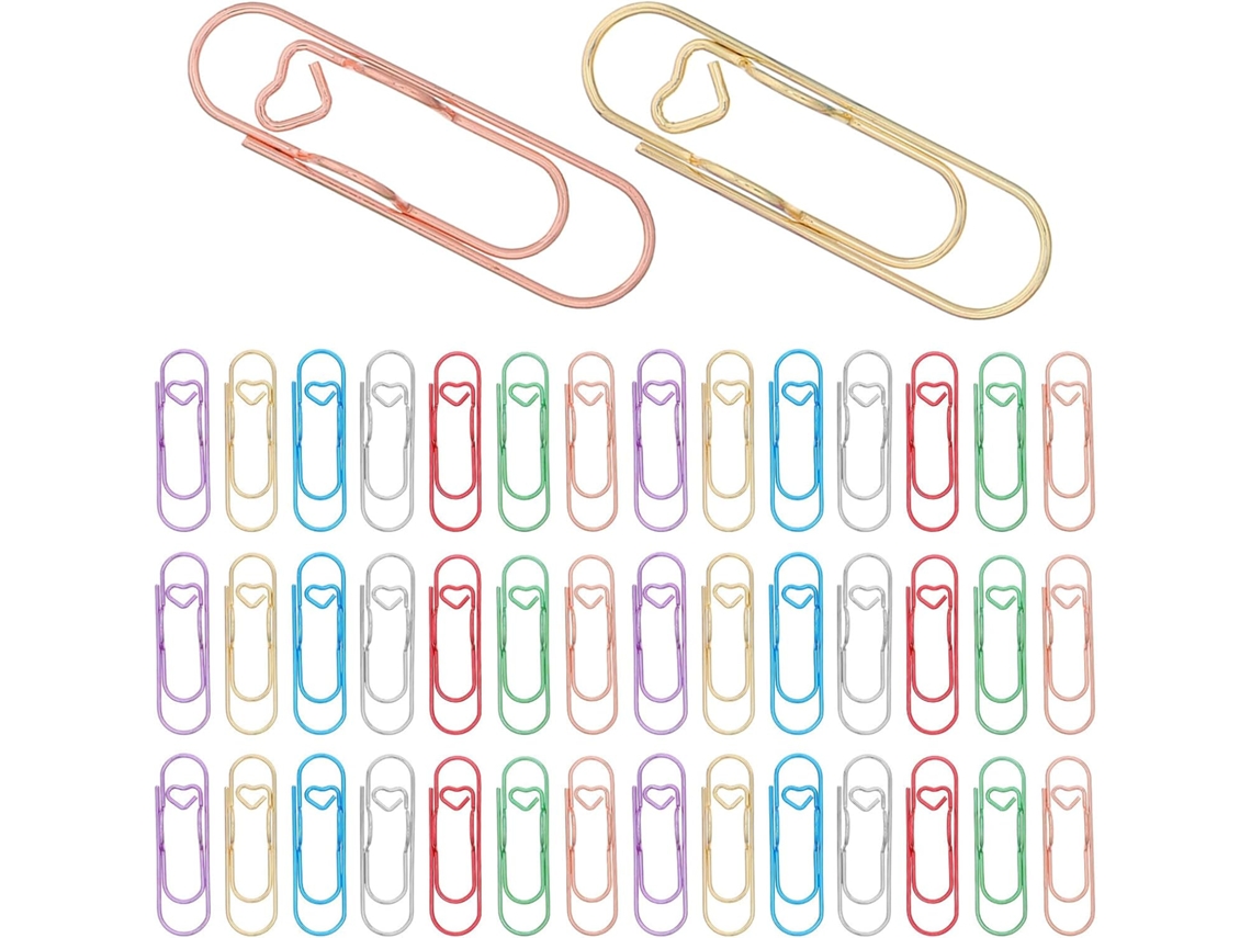 Hemobllo 70-clipes Metálicos Canetas E Cadernos, Cores Sortidas Dourado, Rosa, Prateado, Azul, Roxo, Vermelho