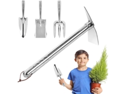 Conjunto De Ancinho E Luva De Jardinagem - Cabo Ergonômico Para Trabalhos Na Terra