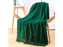 Manta Clássica Texturizada e Leve Mantou Ideal para Cama com Franjas Sofá Tricô Usar Ar condicionado, Macio, Q