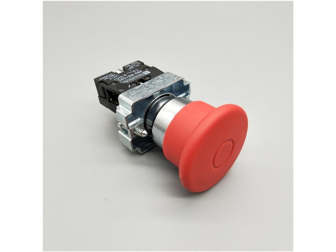 Interruptor De Da Emergência Xb2 Bs142 Bs442 Bs542 Botão Pressão Rotativo Com 1 Chave Nf, Trava De 2 Posições, Botão