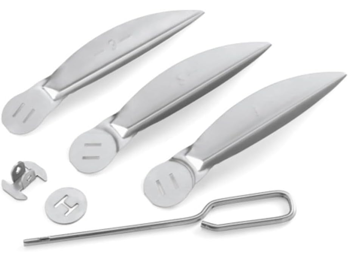 Kit De Limpeza De 22,5 Polegadas Com Um Toque Para Peças De Churrasqueira, Aço Inoxidável
