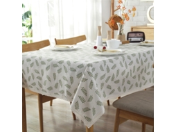 Lurelia Toalha De Mesa Quadrada Algodão Linho Renda Natural Lavável Antimanchas Floral Vintage