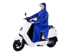 Impermeável Para Bicicleta Elétrica Oxford Cloth Proteção Ampliada Jaqueta Chuva Com Mangas Azul Real 5xl