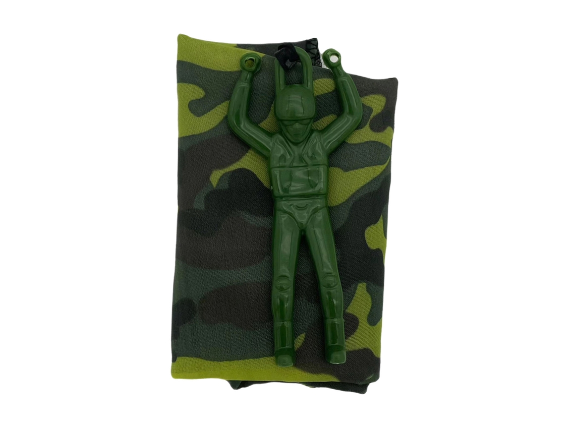 Mali brinquedo de Paraquedas para Lançamento Manual para Crianças Ao Ar Livre Melhora Habilidade Manipulativa Camuflagem
