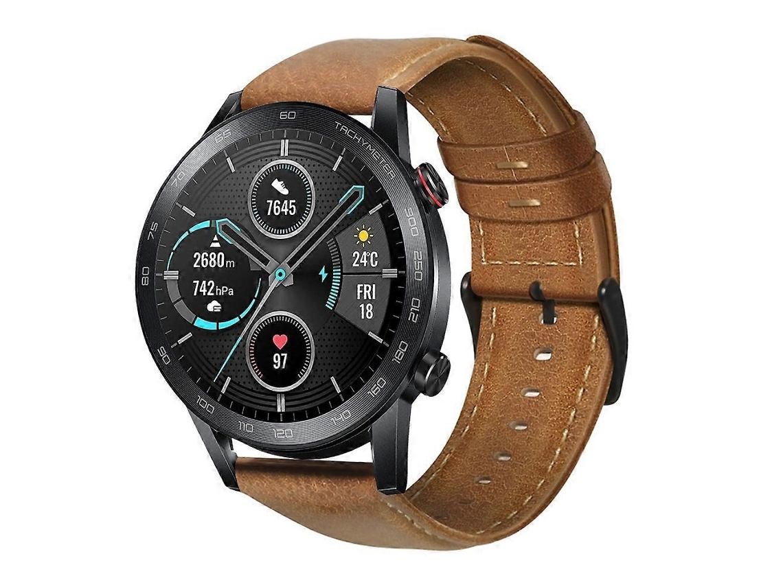 Pulseira De Couro Encerado Com Óleo Para For Honor Magicwatch 2 46mm / Magic / Watch Dream
