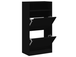 Sapateira 60x34x116 Cm Derivados da Madeira Preto MAISON EXCLUSIVE