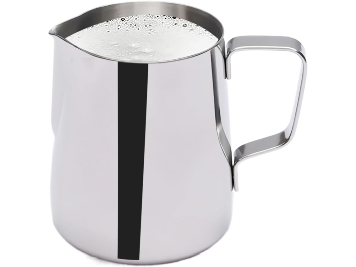 Leite Jarro Para Espresso Em Aço Desbloqueado, Leite Frother For Espresso Machines, Cappuccino Latte Art, Prata, 350 Ml
