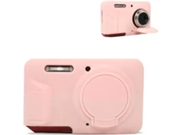 Capa de silicone para Kodak Pixpro FZ55 com tampa de lente removível, rosa fumê GERTIZ