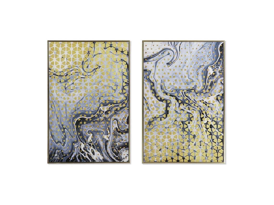 Pintura Dkd Home Decor Abstrato 2 Pcs 60 X 3 X 90 Cm