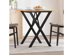 Vidaxl Mesa De Jantar Estrutura Em X 70x70x75 Cm Pinho E Aço