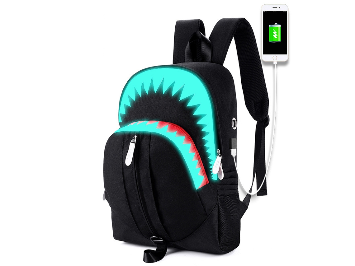 Mochila Escolar, Feminina Com Usb, Brilhante