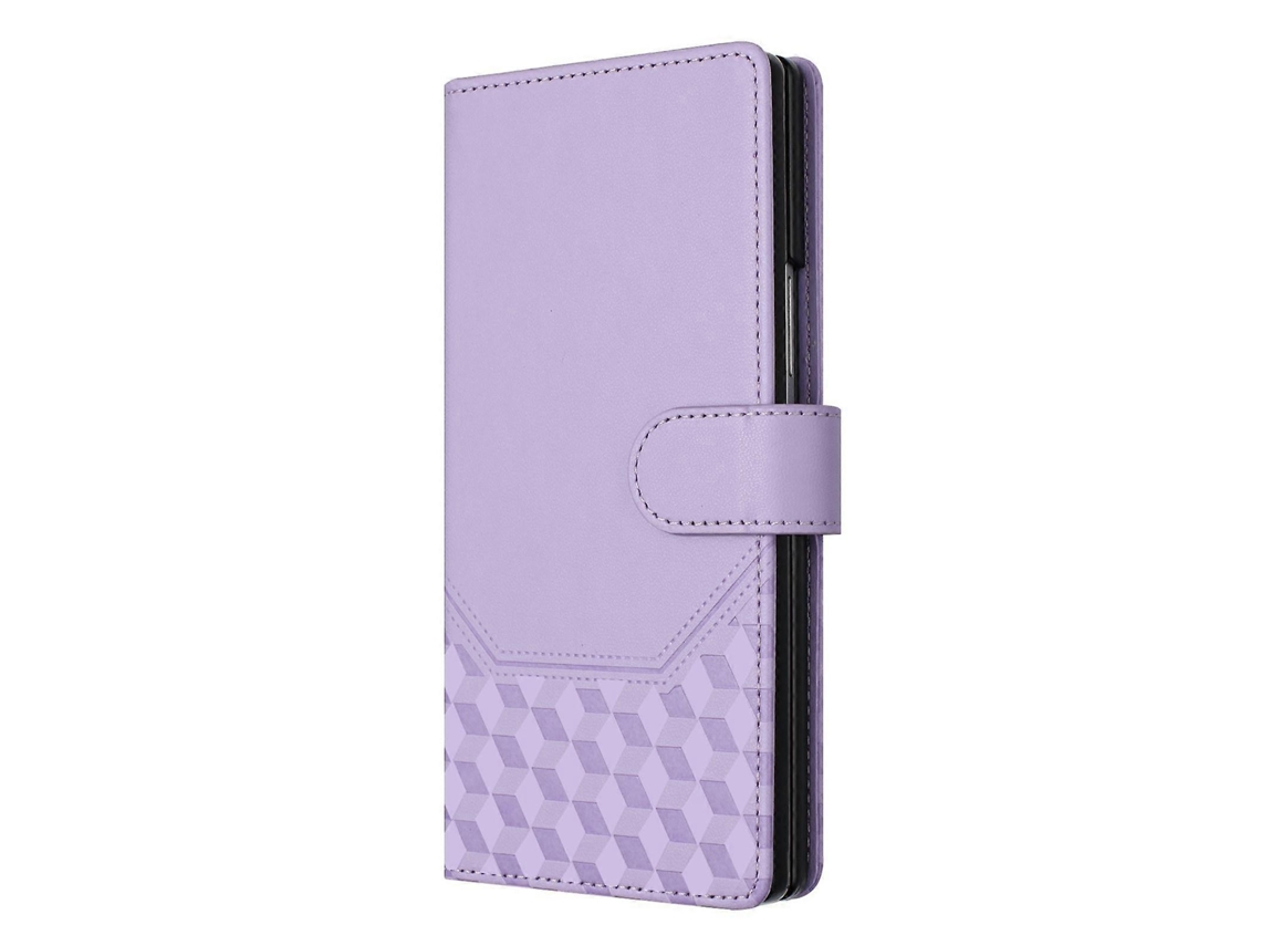 Capa De Couro Para Celular Com Relevo Rfid Em Formato De Favo De Mel