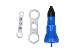 Adaptador De Furadeira Para Pistola De Rivelamento Elétrico Sem Fio, Ferramenta De Rivelamento Azul