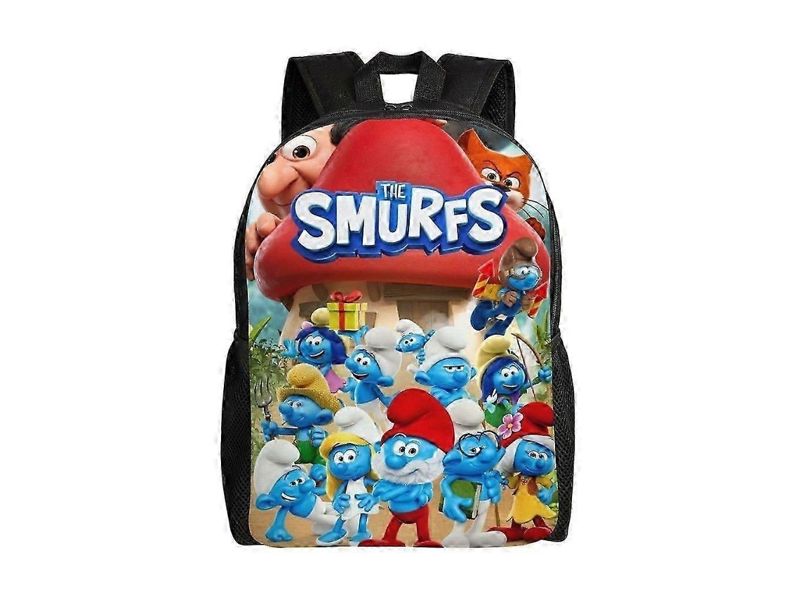 B2236 Mochila Escolar Dos Smurfs, De Desenho Animado, Fashion Para Meninos, Estudantes, Viagem Uji2236 Aquaforge