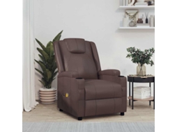 Vidaxl Cadeira De Massagens Couro Artificial Castanho