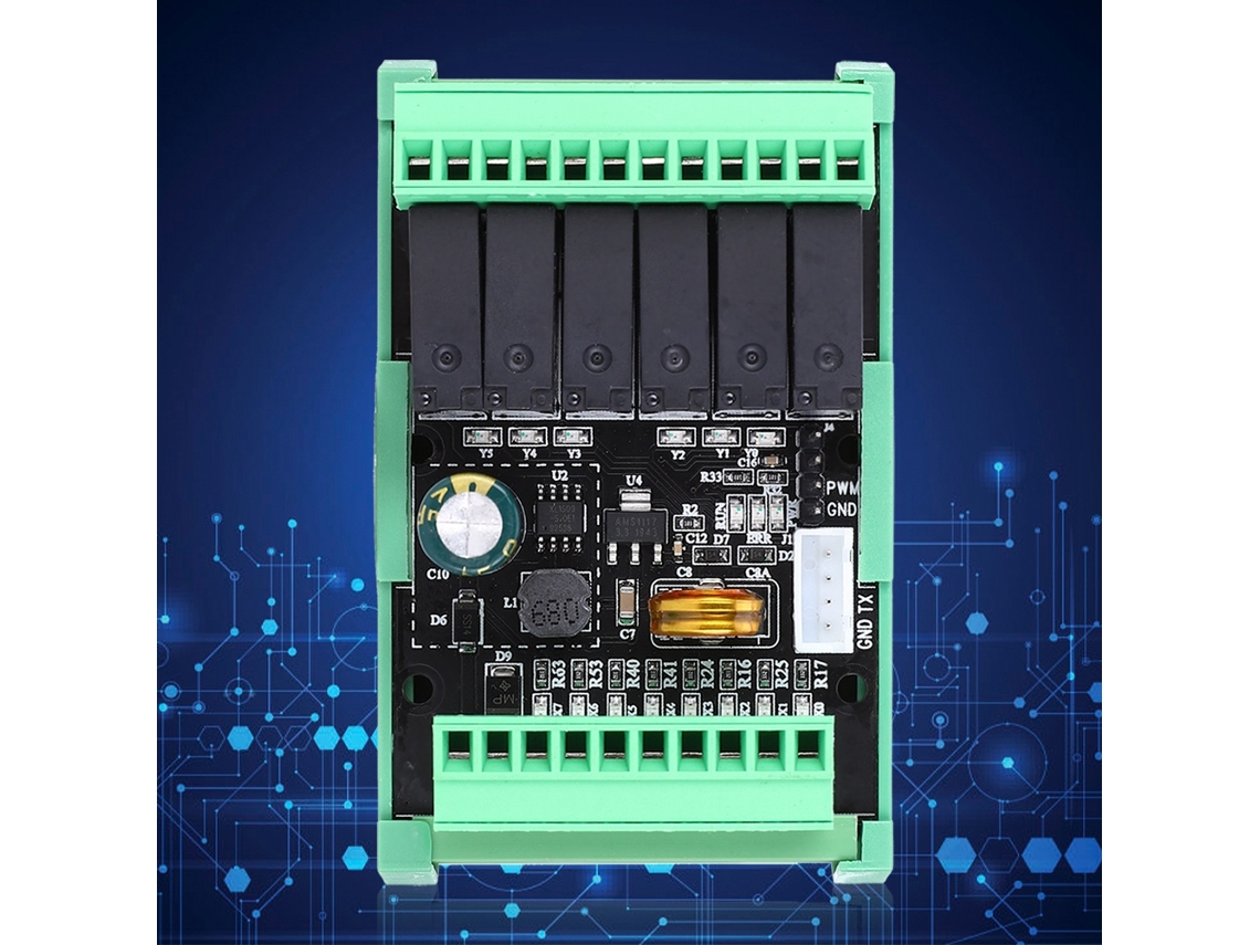 Placa De Controle Industrial Plc Fx2n-14mr Módulo De Controlador Lógico Programável Ws2n-14mr-s