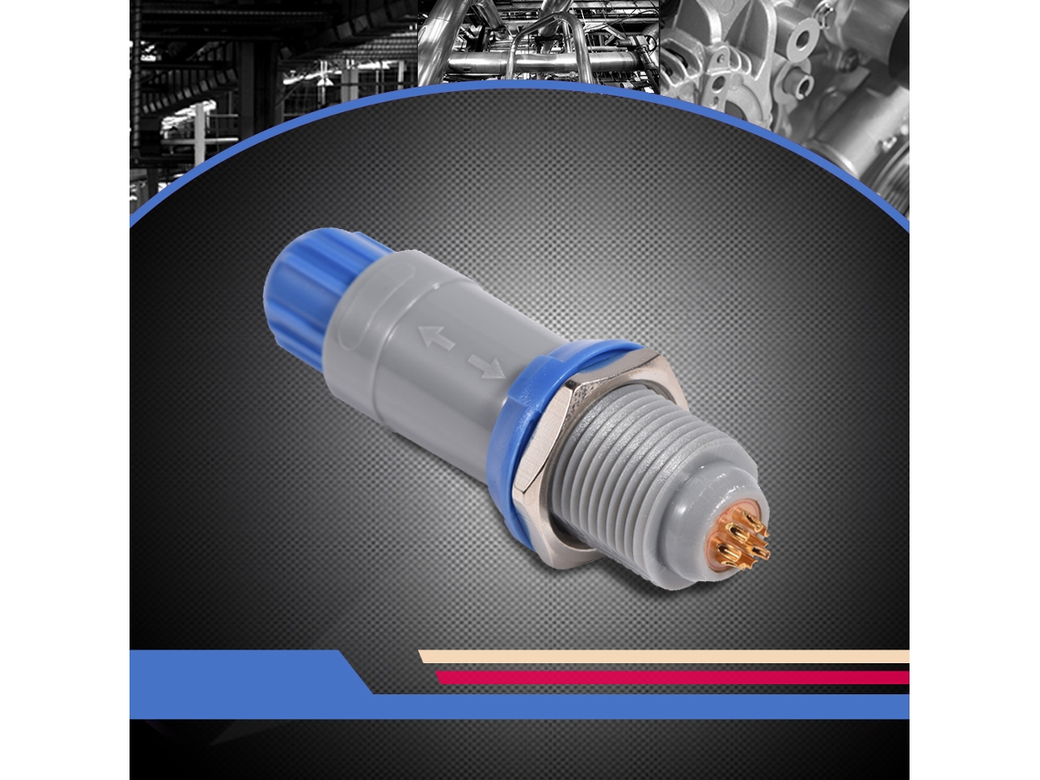 Laxiscreed Conector Circular De Plástico Para Medicina, Push-pull, 8 Pinos, Compatível Com Equipamentos Médicos