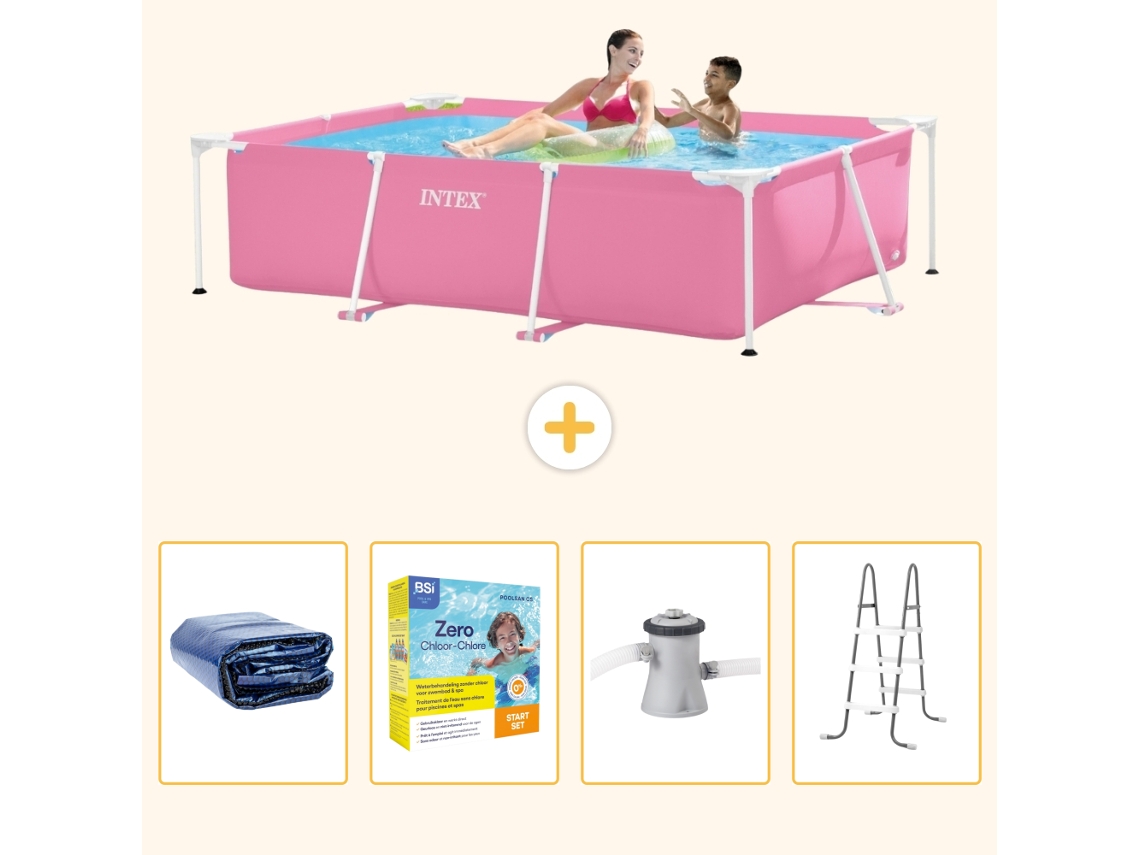 Intex Piscina Com Estrutura Retangular - 220x150x60 Cm - 5-peças Scb13