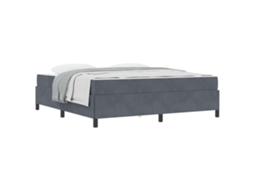 Estrutura da Cama com Colchão Cinza Escuro Tecido MAISON EXCLUSIVE 180x200 cm