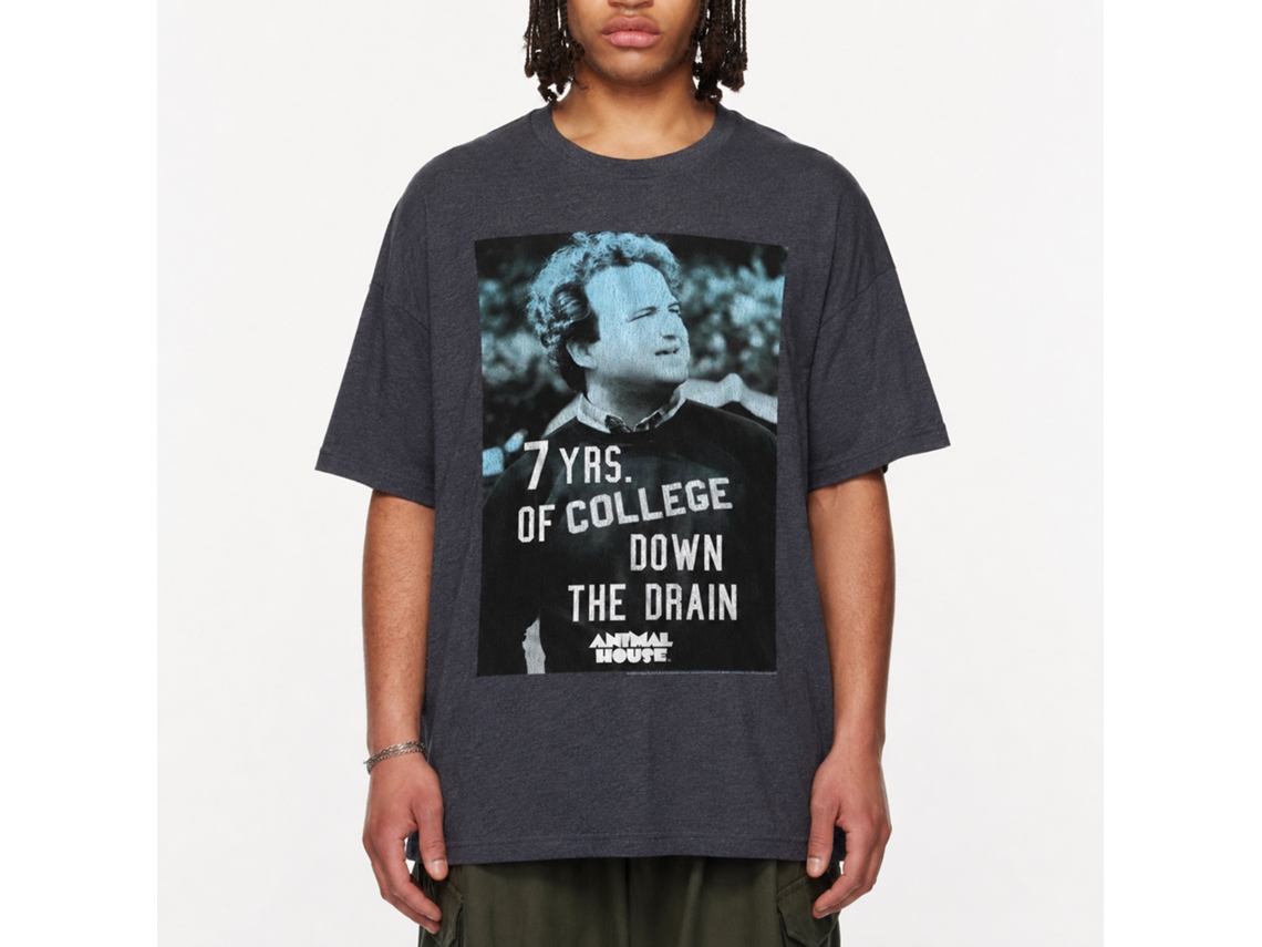 Rockinstone Animal House Movie 7 Years Down Heather Navy Adult T-shirt Size:s