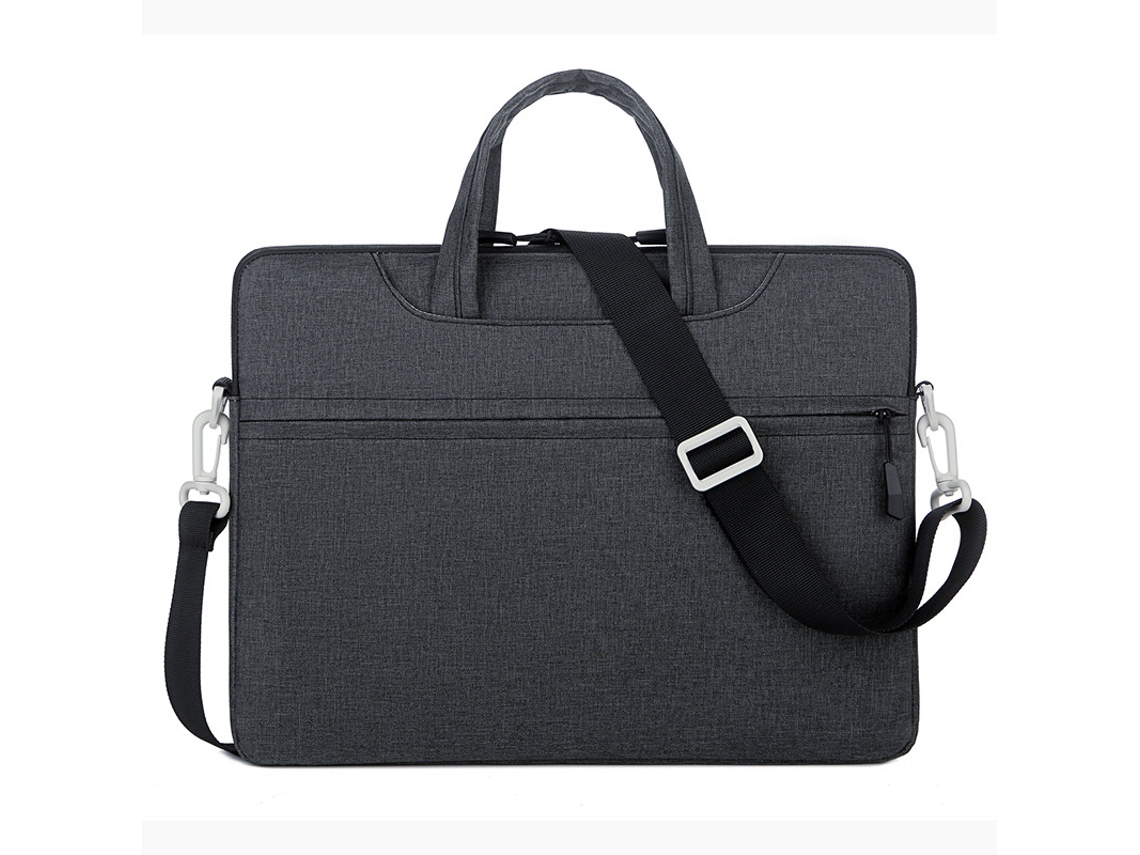 Bolsa Para Laptop, Estilo Executivo, De Ombro Única/transversal - Com Alça 15,6 Polegadas Preta-aquaforge